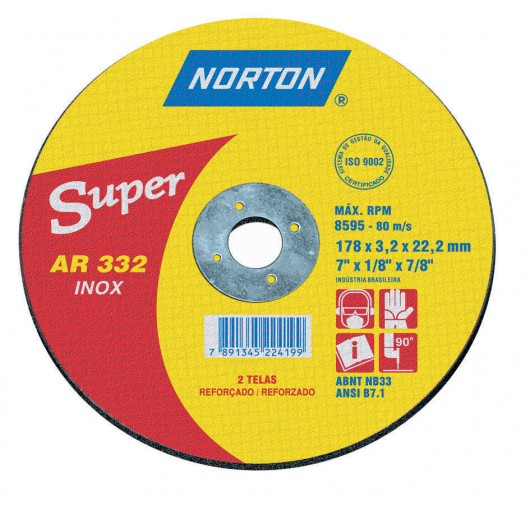 DISCO CORTE 178X3,0X22,22 AR332 SUPER  NORTON