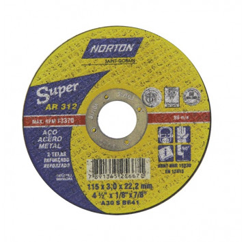 DISCO CORTE 178X3,0X22,22 AR312 SUPER  NORTON